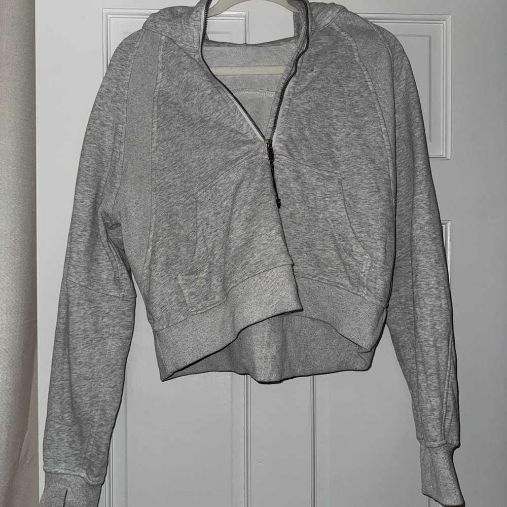 Lululemon scuba cropped half zip hoodie size 6